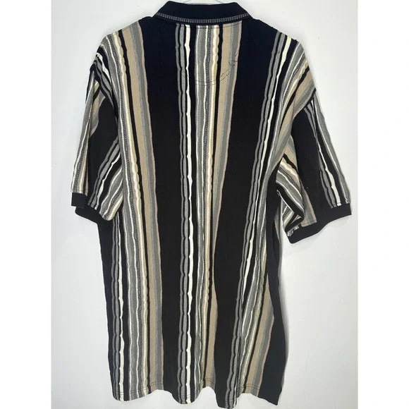 Coogi Basics Australia 100% Wool Knit Polo Button Pull Over 3D Shirt -‎ XL - Picture 3 of 5